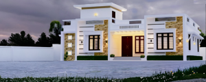 3 BHK elevation design for home