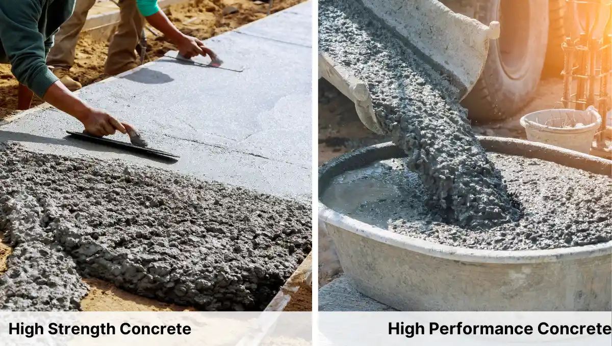 Difference Between High Strength Concrete and High Performance Concrete