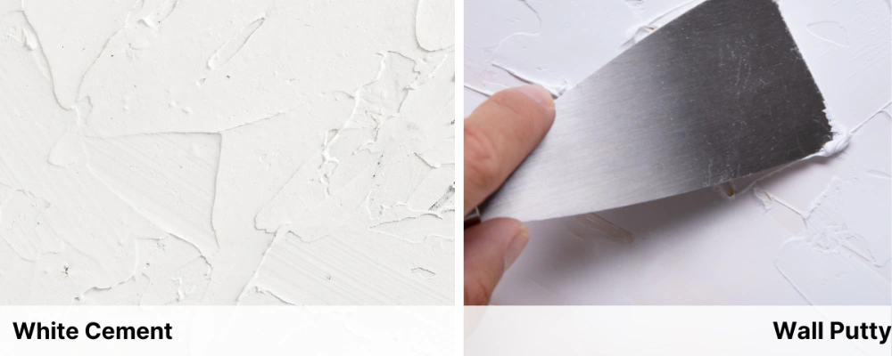 Difference Between White Cement and Wall Putty