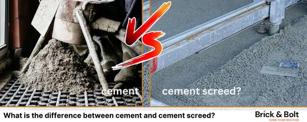 What is the difference between cement and cement screed?